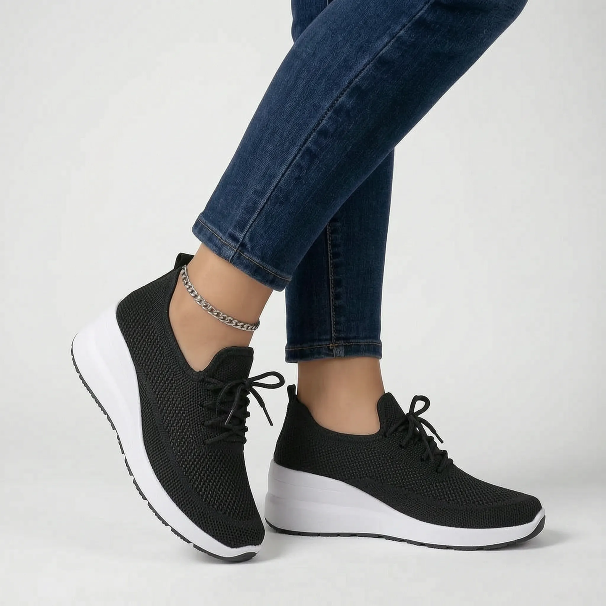 Elevata  - Casual Wedge Platform Trainers Casual Daily Wear
