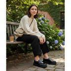Unisex chunky slip-on loafers with lug soles