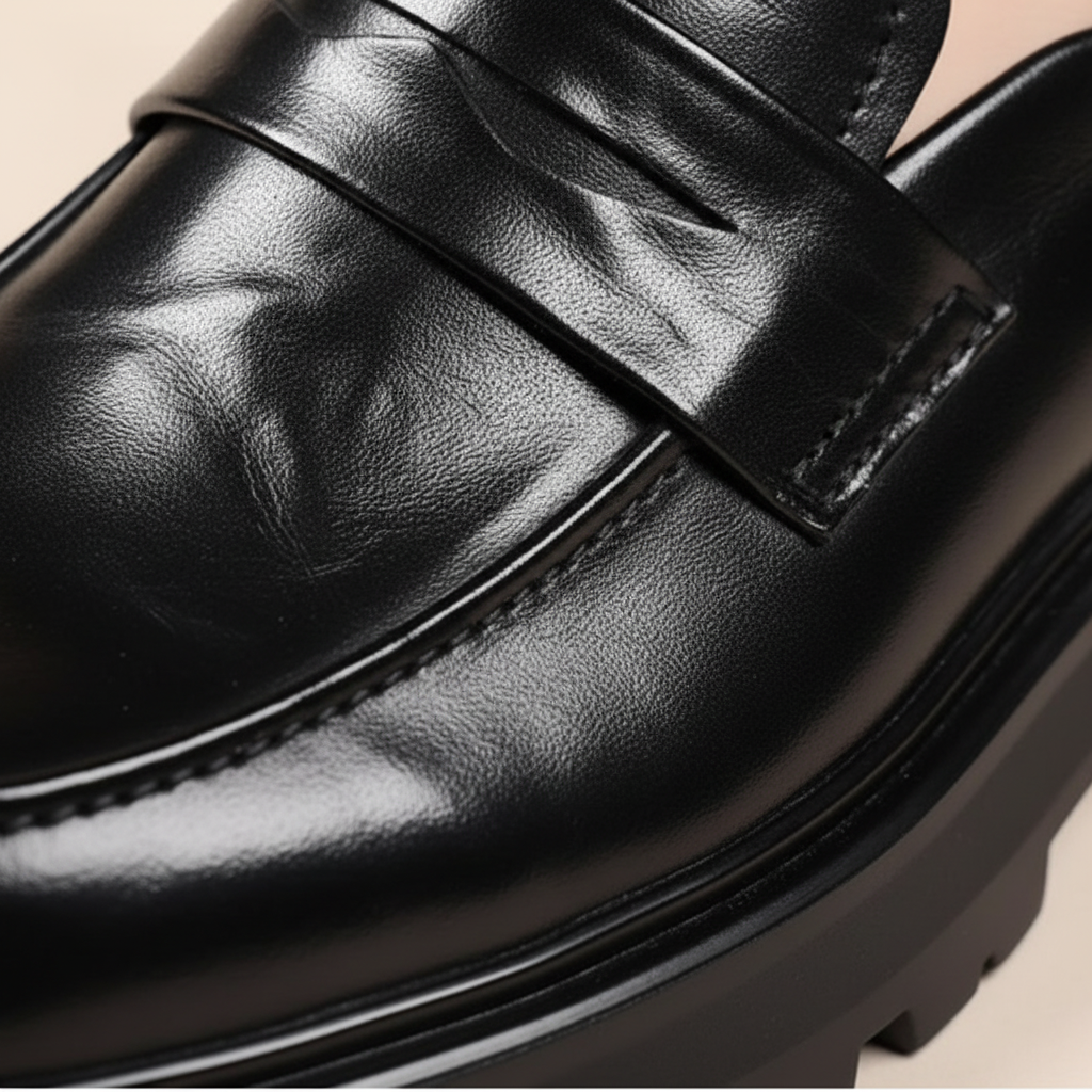 Unisex chunky slip-on loafers with lug soles