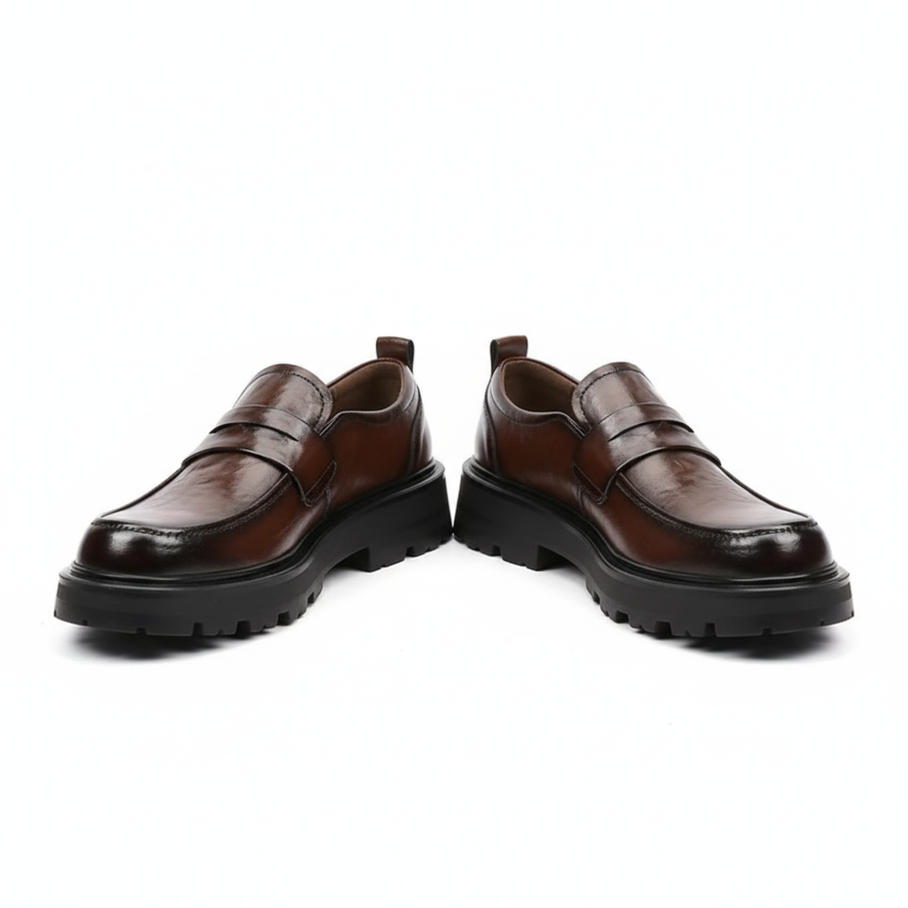 Unisex chunky slip-on loafers with lug soles