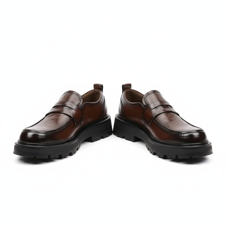 Unisex chunky slip-on loafers with lug soles