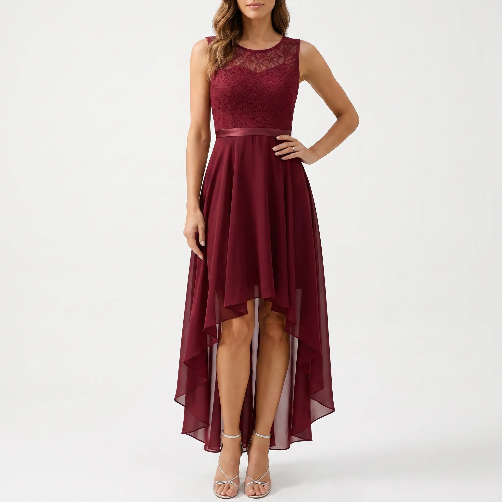 Evadour  - High-Low Formal Maxi Dress Wedding Receptions