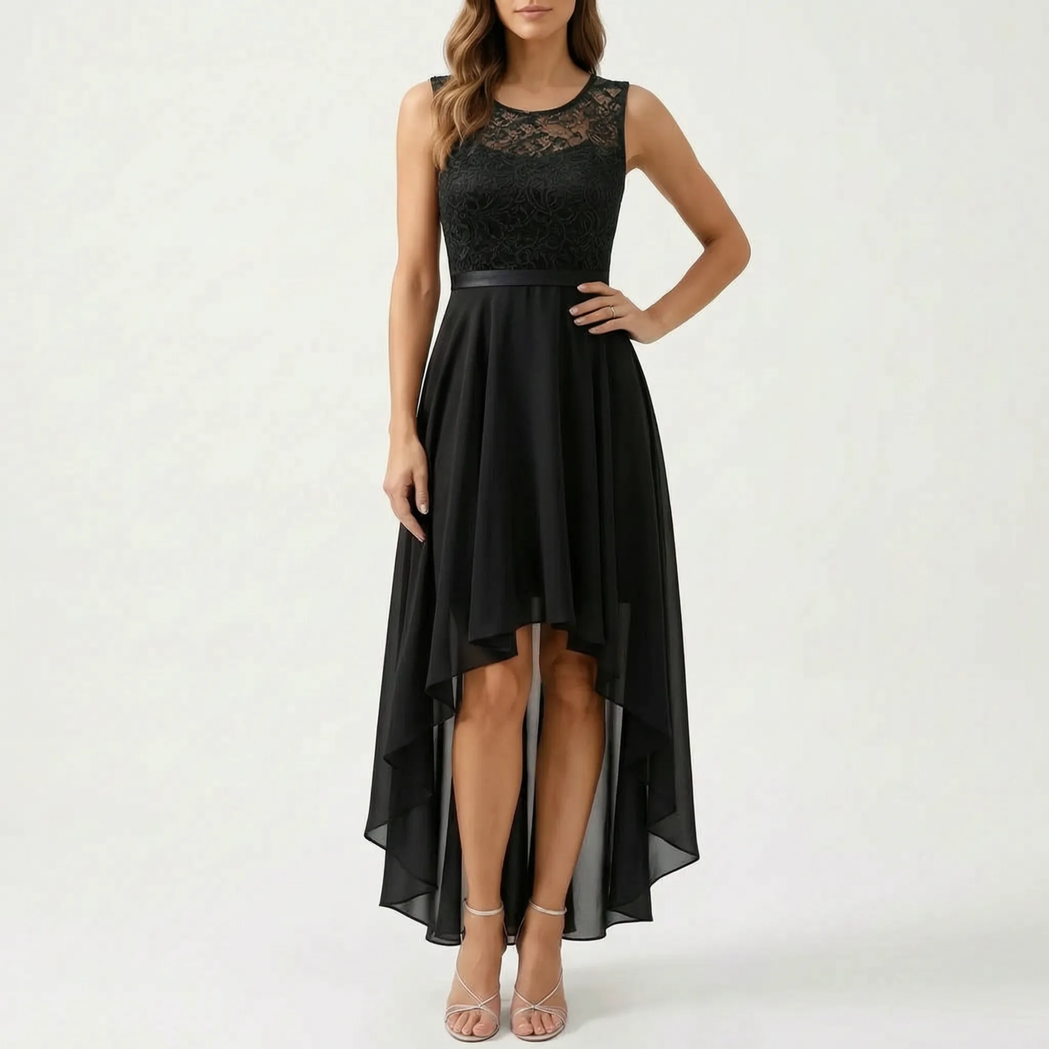 Evadour  - High-Low Formal Maxi Dress Wedding Receptions