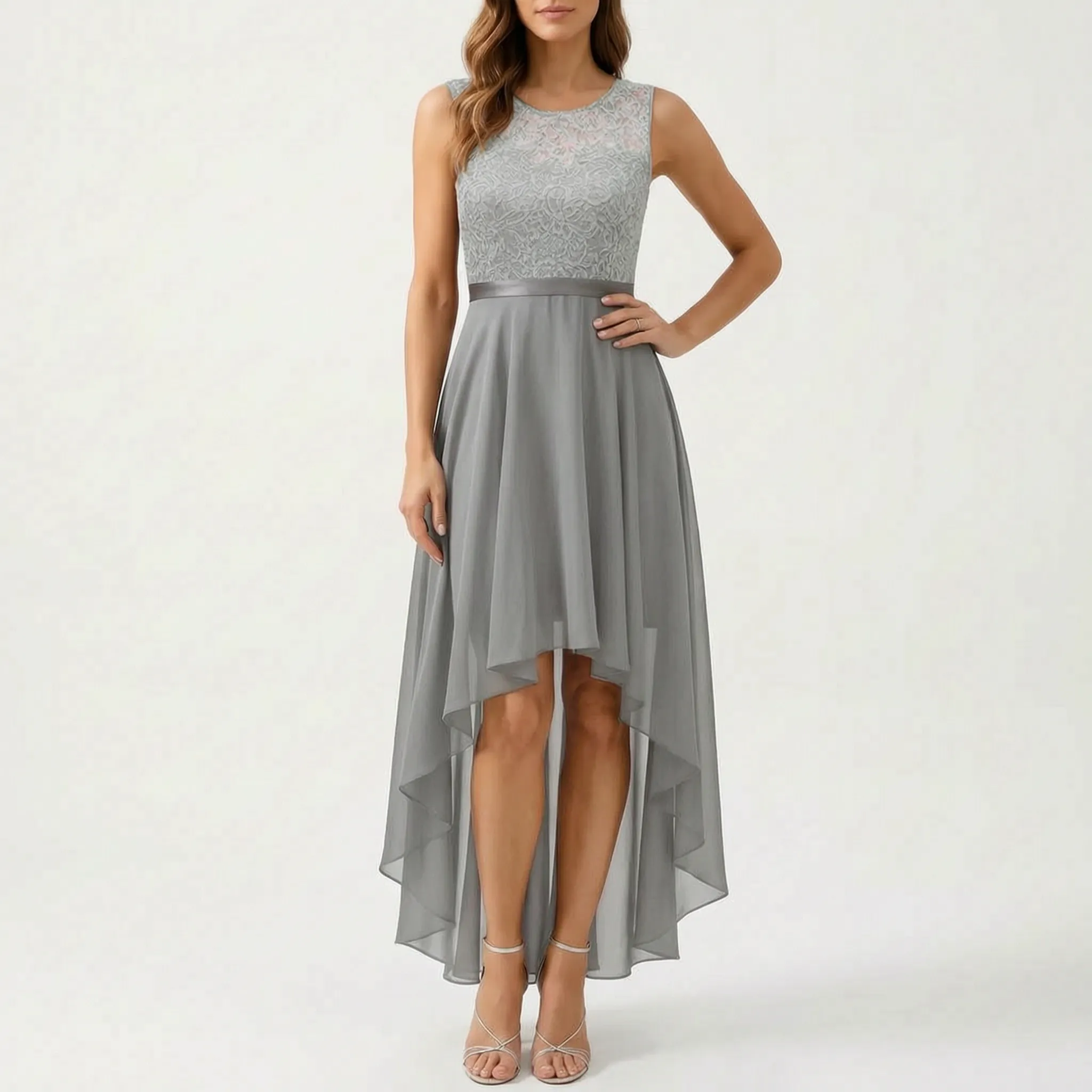 Evadour  - High-Low Formal Maxi Dress Wedding Receptions