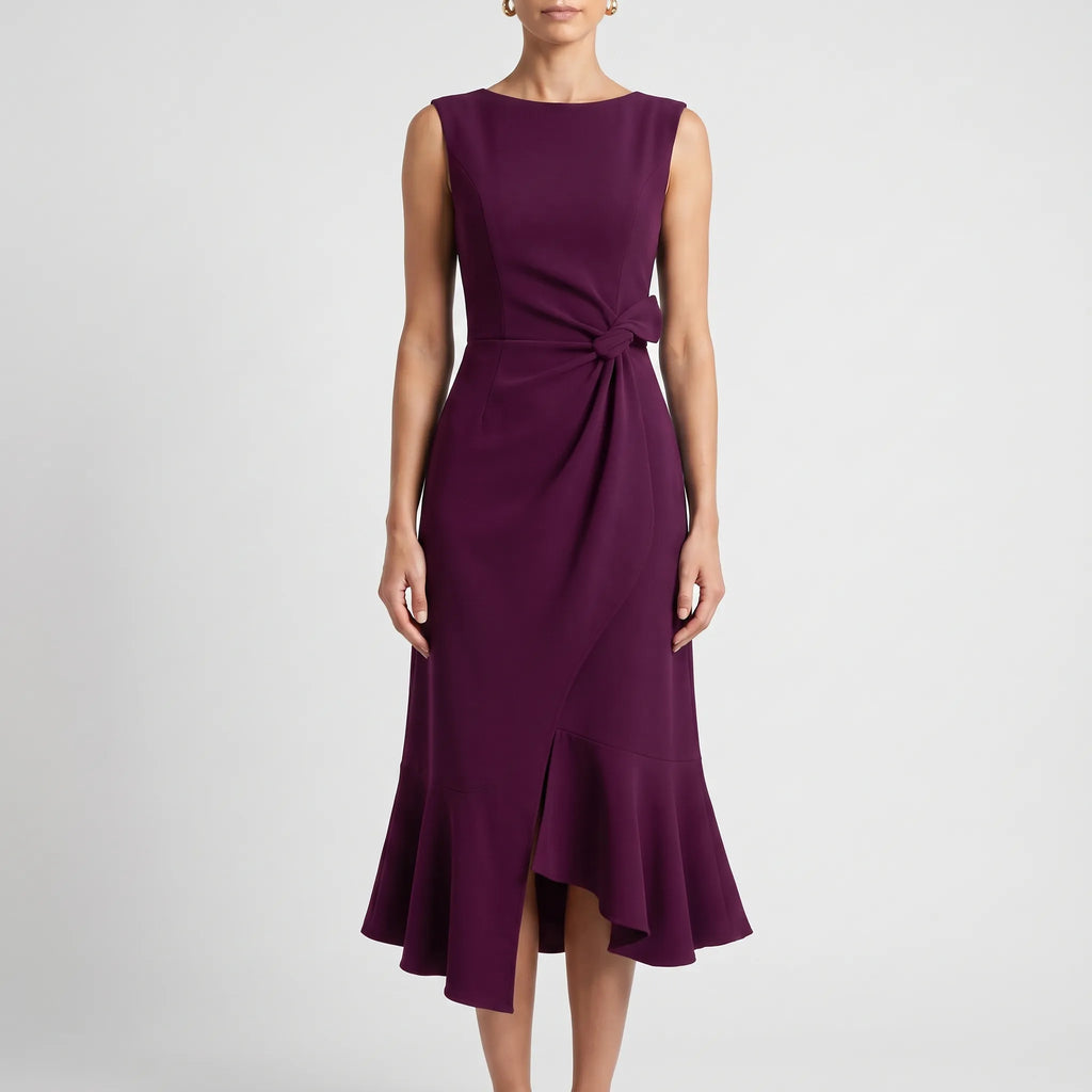 EvoraDress  - Elegant Sleeveless Midi Dress Wedding Receptions