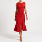 EvoraDress  - Elegant Sleeveless Midi Dress Wedding Receptions