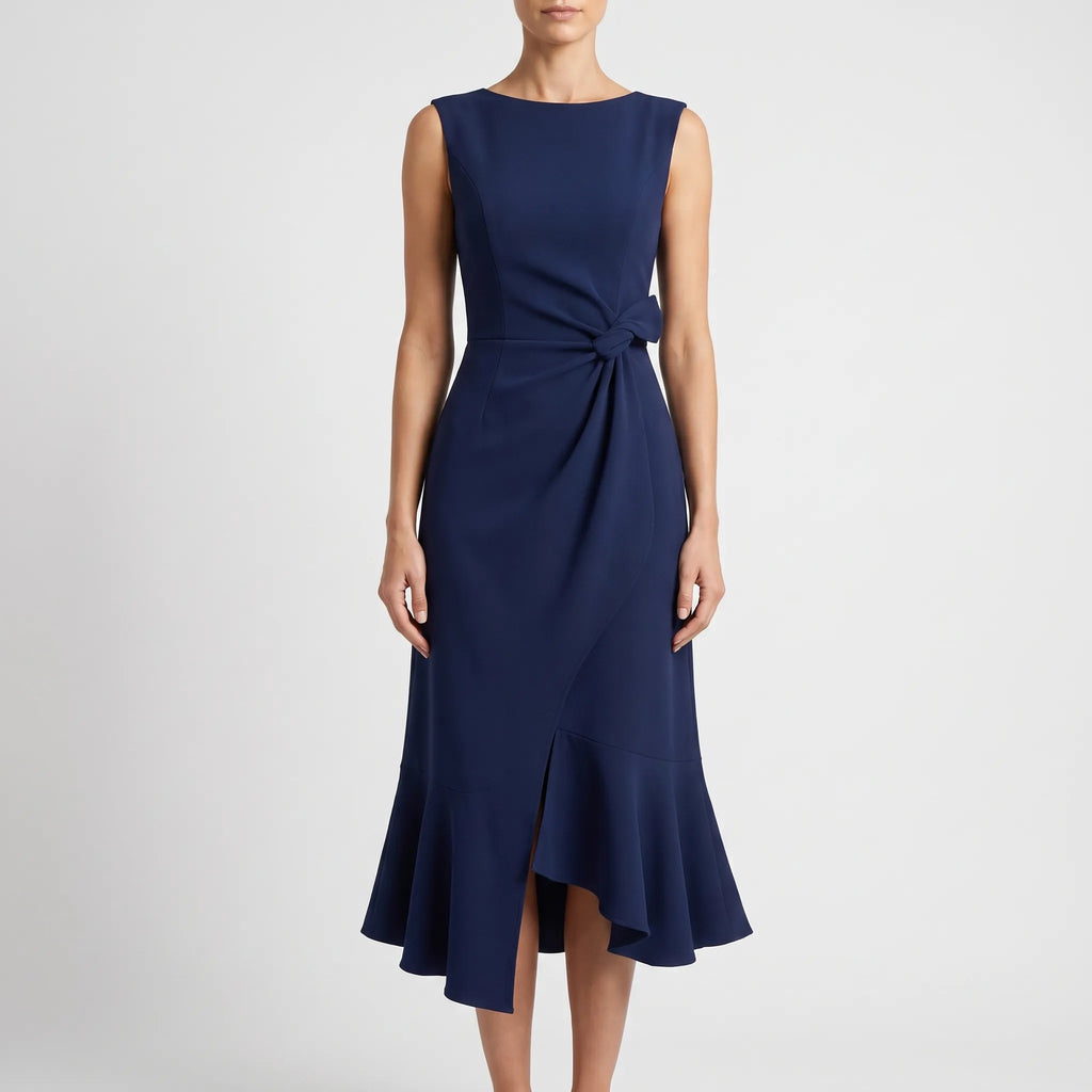 EvoraDress  - Elegant Sleeveless Midi Dress Wedding Receptions