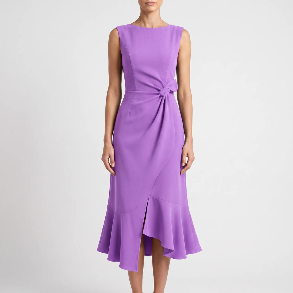 EvoraDress  - Elegant Sleeveless Midi Dress Wedding Receptions