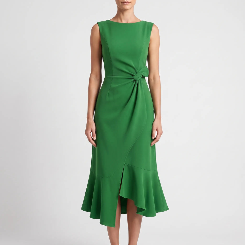 EvoraDress  - Elegant Sleeveless Midi Dress Wedding Receptions