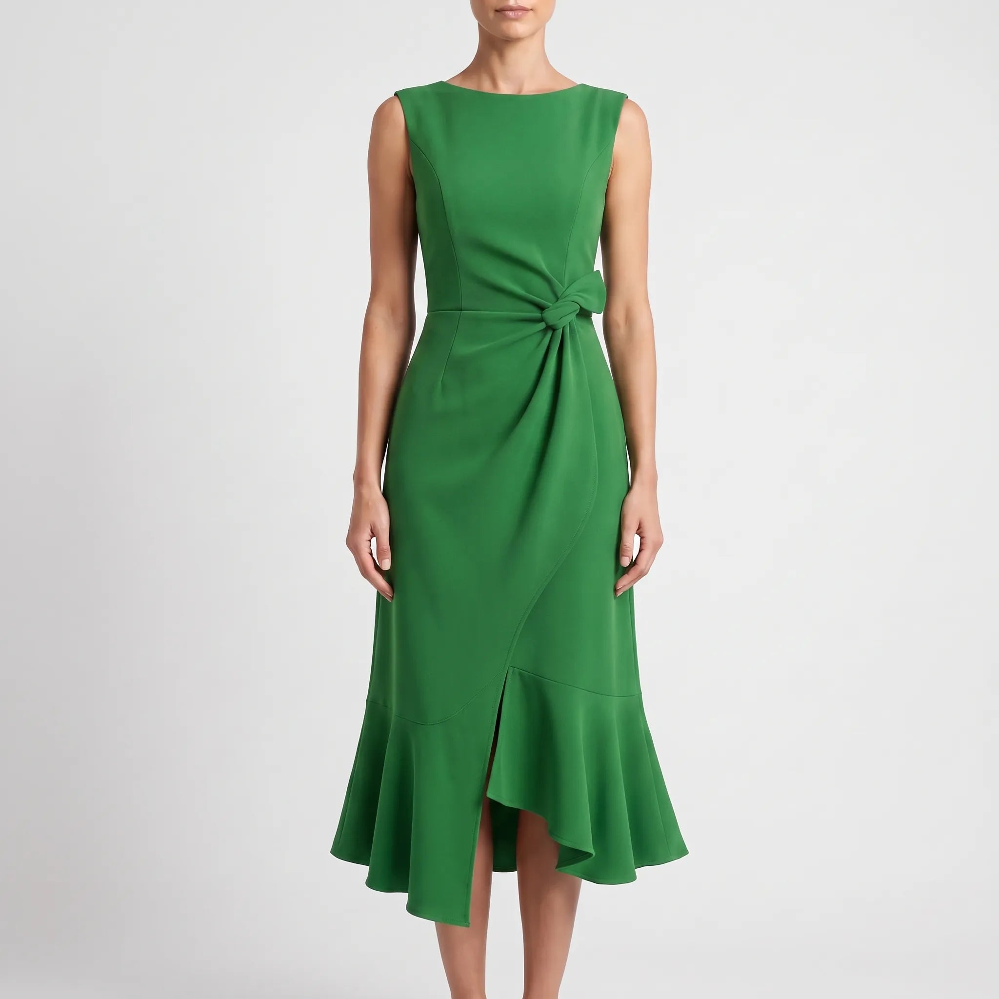 EvoraDress  - Elegant Sleeveless Midi Dress Wedding Receptions