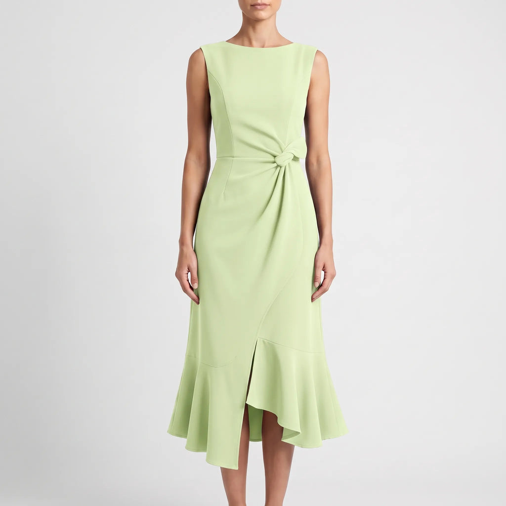 EvoraDress  - Elegant Sleeveless Midi Dress Wedding Receptions