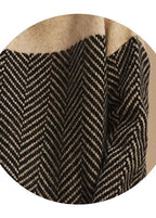 Women's turtle neck jumper with geometric chevron pattern and long sleeves
