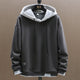 Men's relaxed hooded sweatshirt with drawstrings and long sleeves