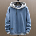 Men's relaxed hooded sweatshirt with drawstrings and long sleeves