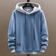 Men's relaxed hooded sweatshirt with drawstrings and long sleeves