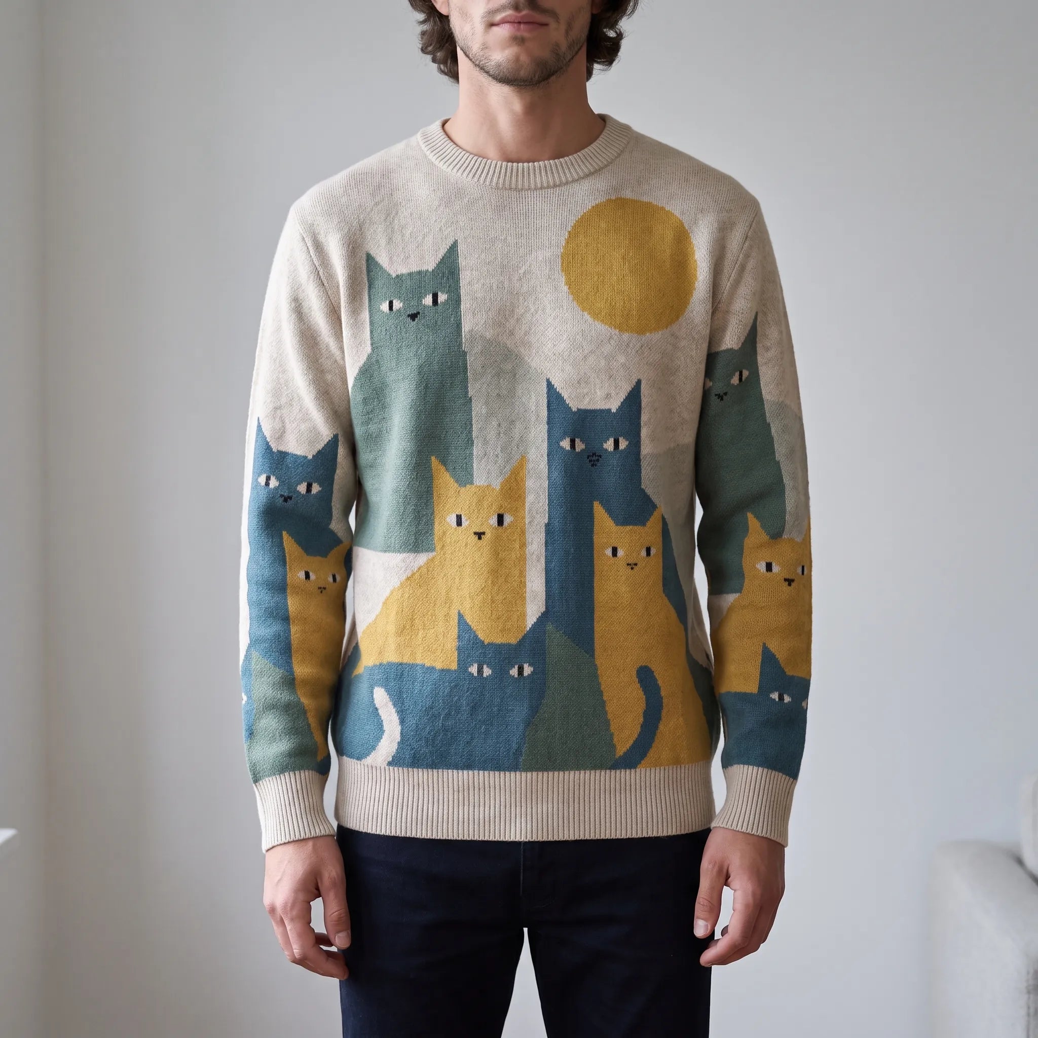 Felinox  - Men's Long Sleeve Graphic Jumper Casual Daily Wear