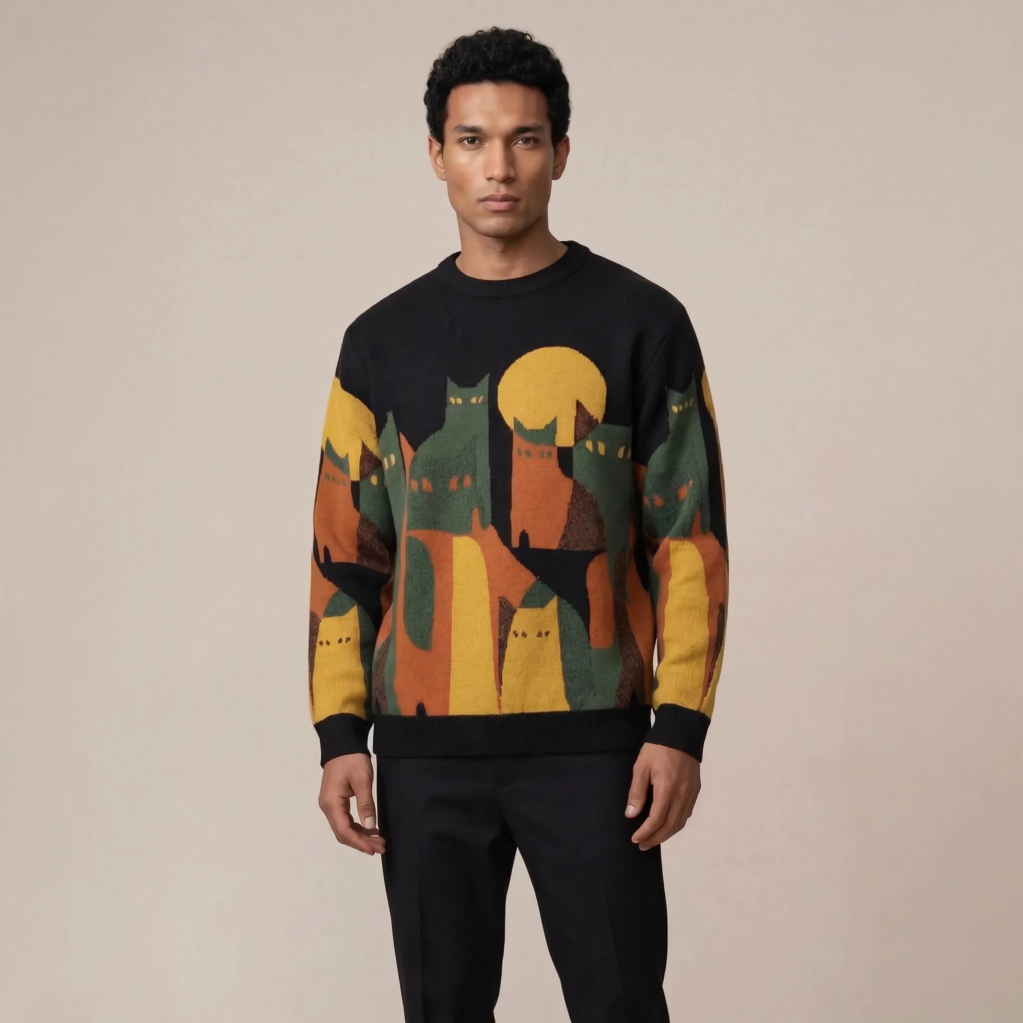 Felinox  - Men's Long Sleeve Graphic Jumper Casual Daily Wear
