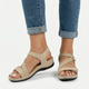 Flexara  - Elasticated Cross Strap Wedge Sandals Everyday Walking