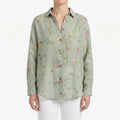 FloriaBlouse  - Long Sleeve Floral Blouse Casual Outings