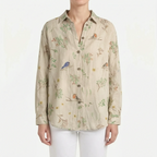 FloriaBlouse  - Long Sleeve Floral Blouse Casual Outings