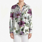 FloriaBlouse  - Long Sleeve Floral Blouse Casual Outings