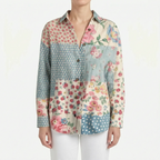 FloriaBlouse  - Long Sleeve Floral Blouse Casual Outings