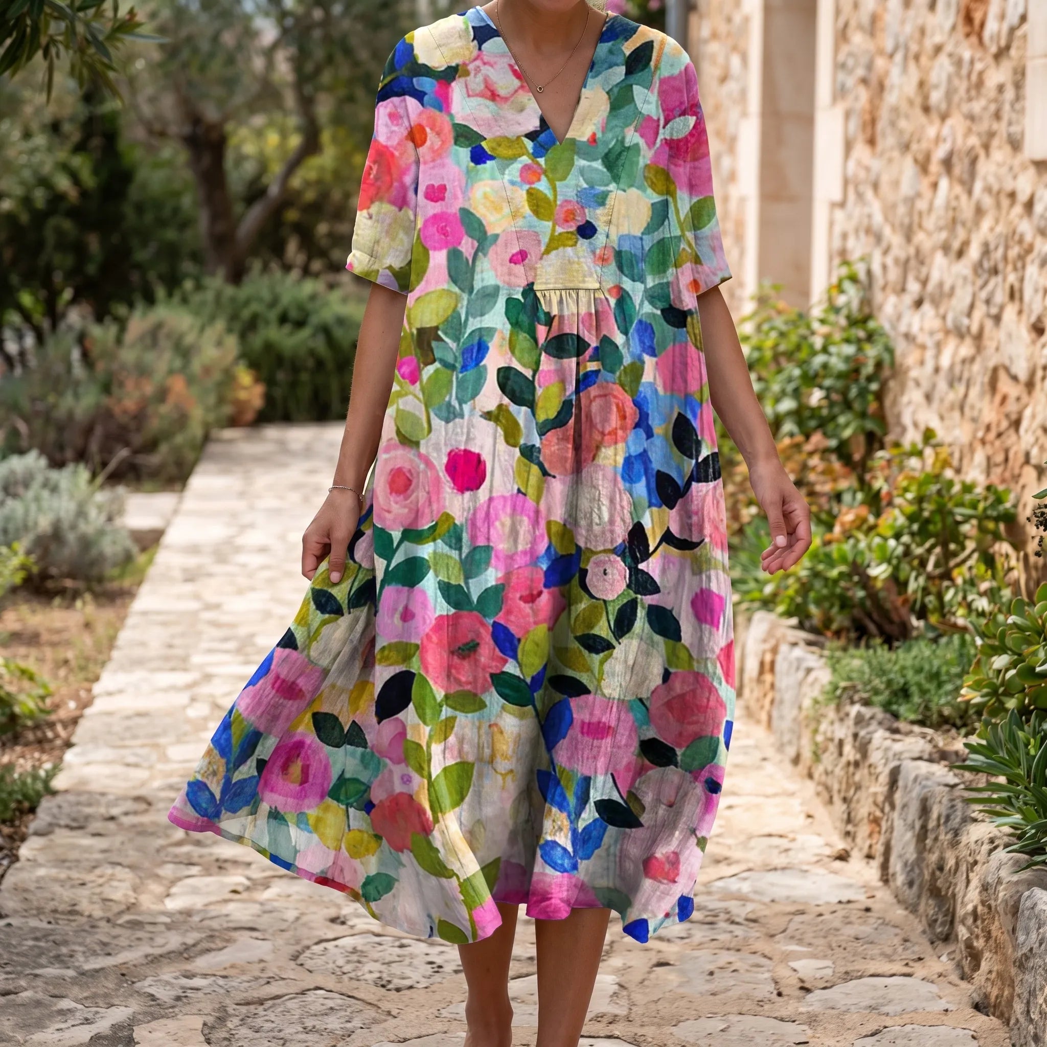 Floria - Relaxed Floral Summer Dress