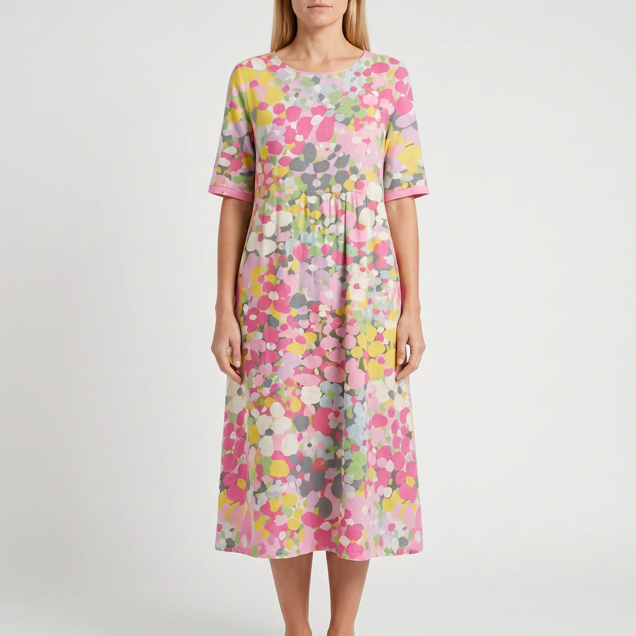 Floriana  - Relaxed Fit Floral Midi Dress Summer Holidays