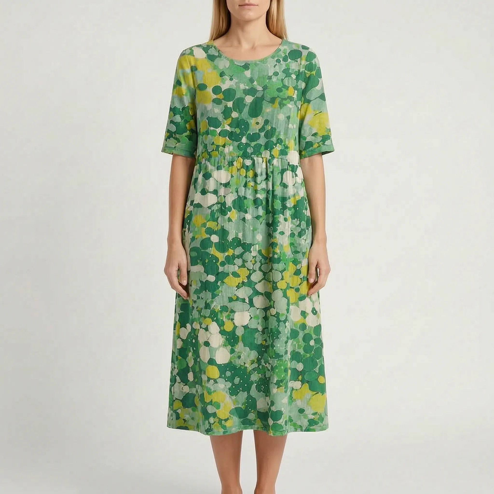 Floriana  - Relaxed Fit Floral Midi Dress Summer Holidays