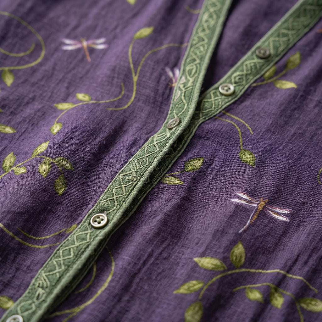 Florienne - Relaxed Long-Sleeved Botanical Print Blouse