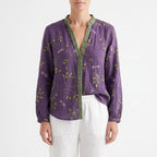 Florienne - Relaxed Long-Sleeved Botanical Print Blouse