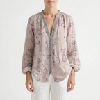 Florienne - Relaxed Long-Sleeved Botanical Print Blouse
