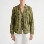 Florienne - Relaxed Long-Sleeved Botanical Print Blouse