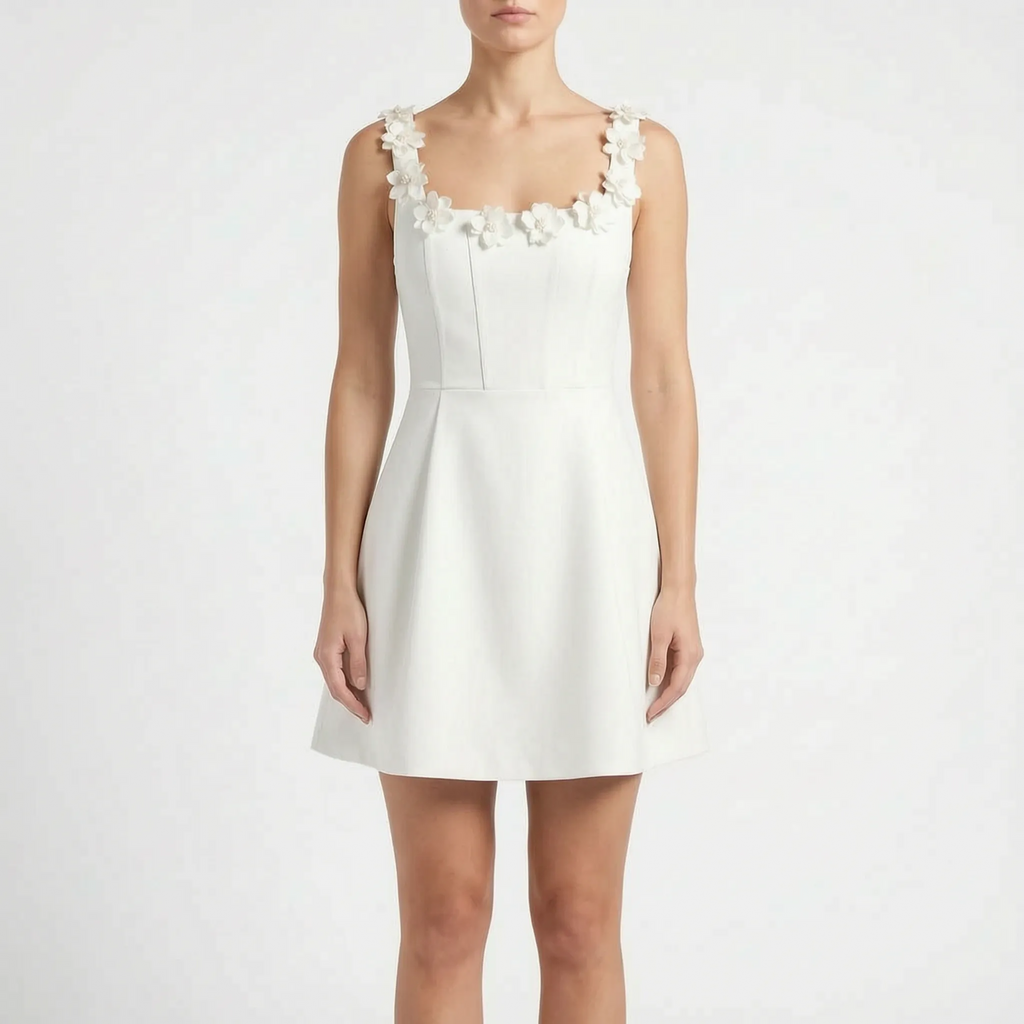 Florique  - A Line Mini Dress Attending Evening Events