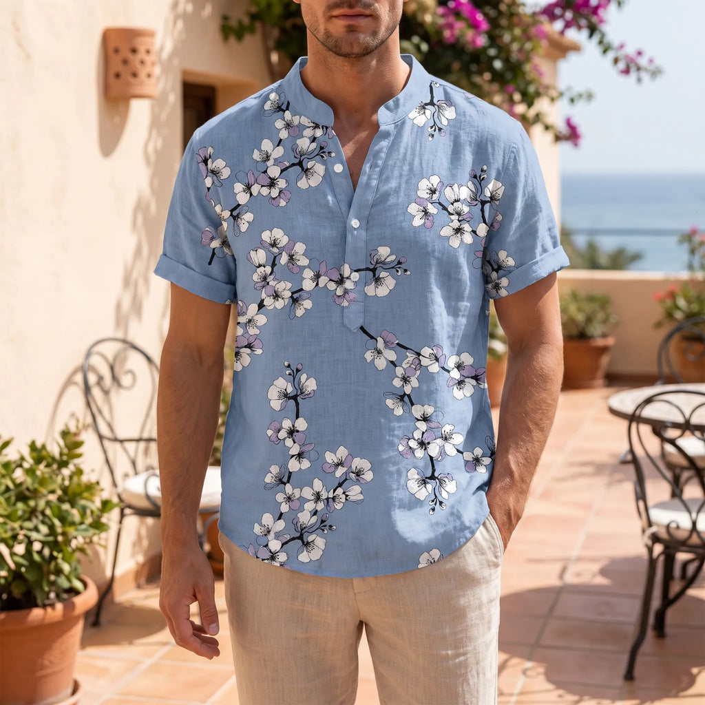 Florishe  - Floral Short Sleeve Men's Shirt Summer Holidays
