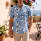 Florishe  - Floral Short Sleeve Men's Shirt Summer Holidays
