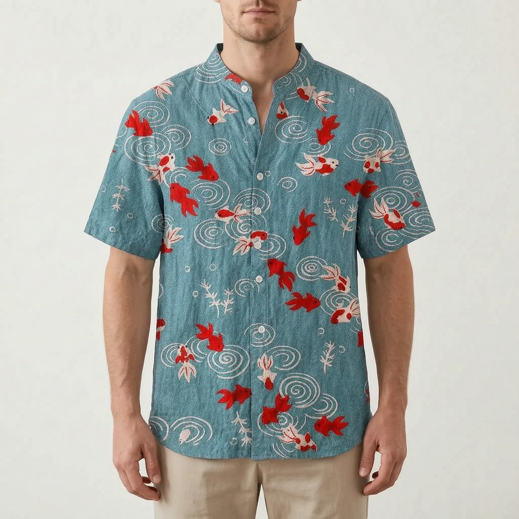 Florishe  - Floral Short Sleeve Men's Shirt Summer Holidays