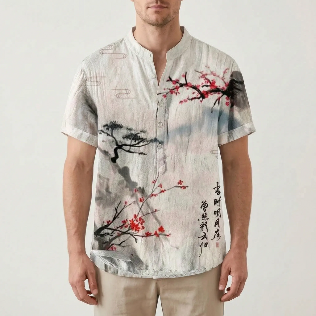 Florishe  - Floral Short Sleeve Men's Shirt Summer Holidays