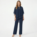 Flowella - Layered Asymmetric Evening Trouser Suit
