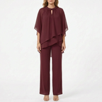 Flowella - Layered Asymmetric Evening Trouser Suit
