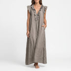 Flowira  - Relaxed Bohemian Flowy Maxi Dress Warm Weather Holidays