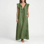 Flowira  - Relaxed Bohemian Flowy Maxi Dress Warm Weather Holidays