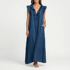 Flowira  - Relaxed Bohemian Flowy Maxi Dress Warm Weather Holidays