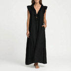 Flowira  - Relaxed Bohemian Flowy Maxi Dress Warm Weather Holidays