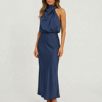Flowise  - Elegant High Neck Maxi Dress Evening Events