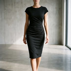 Formelle  - Structured Short-Sleeve Midi Dress Office Presentations
