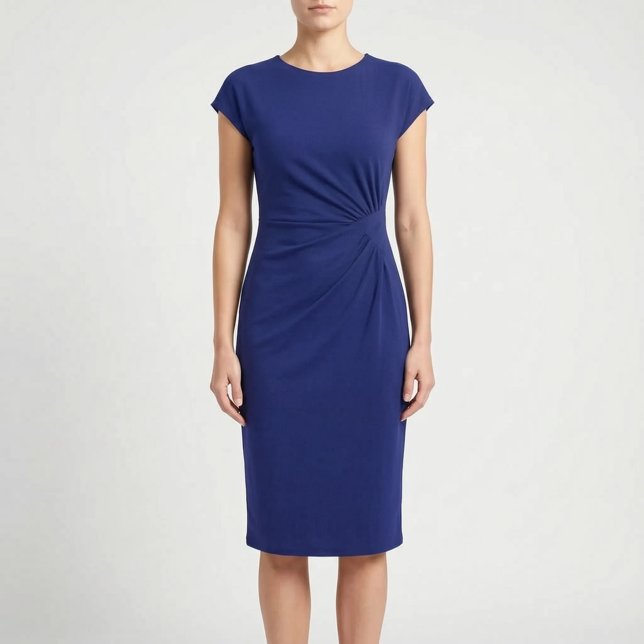 Formelle  - Structured Short-Sleeve Midi Dress Office Presentations