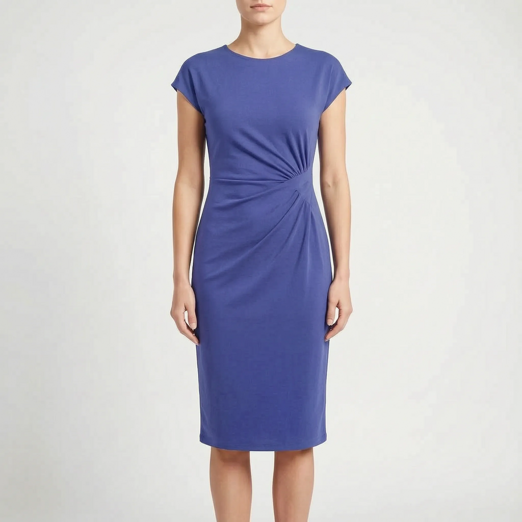 Formelle  - Structured Short-Sleeve Midi Dress Office Presentations