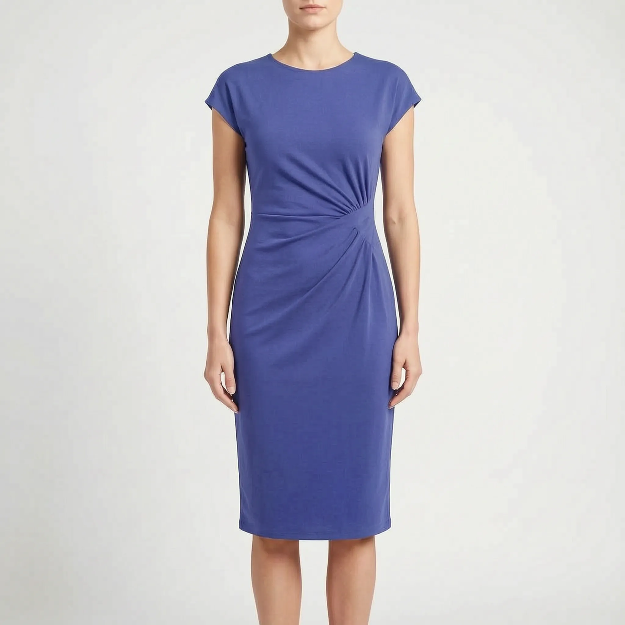 Formelle  - Structured Short-Sleeve Midi Dress Office Presentations