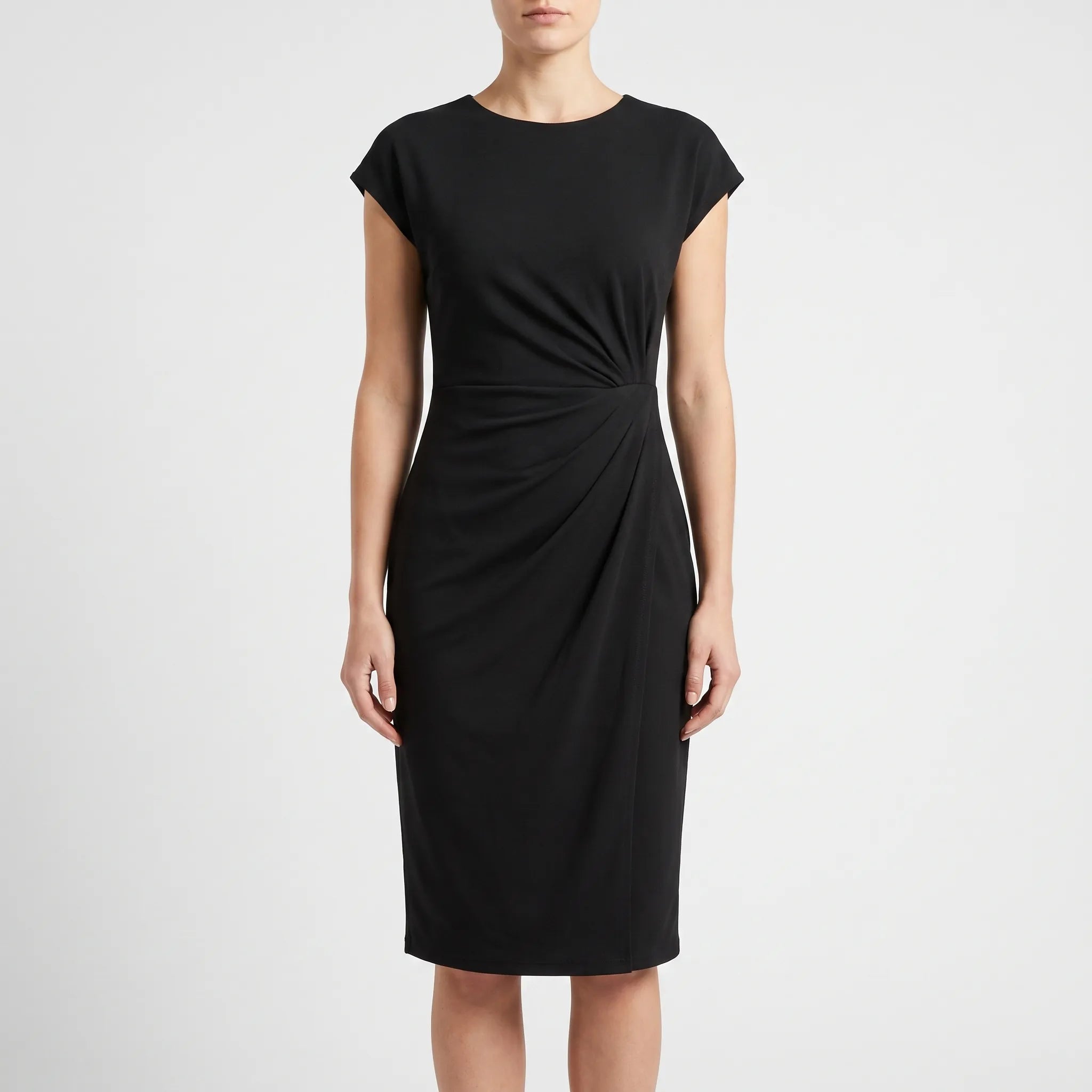 Formelle  - Structured Short-Sleeve Midi Dress Office Presentations